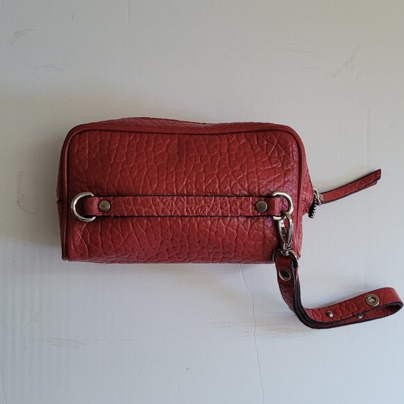 AB Bellucci Red Leather Clutch Handbag, Asia Bellucci Red Clutch - Picture 1 of 6